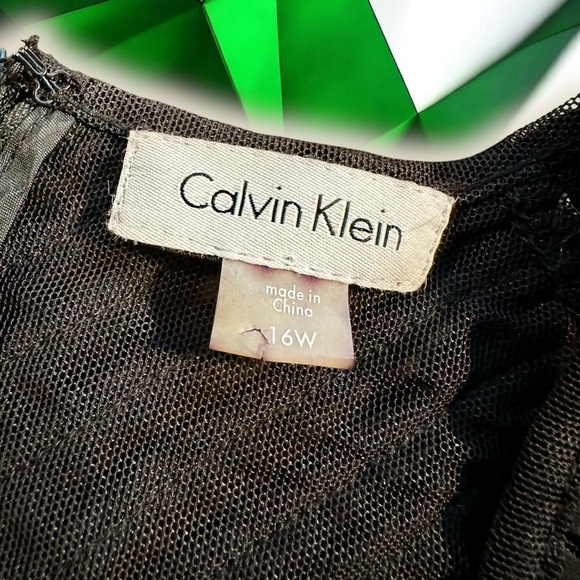 Calvin Klein ‘Plus Size Illusion Banded Sheath Dress’ in Black Size 16W - Picture 6 of 16